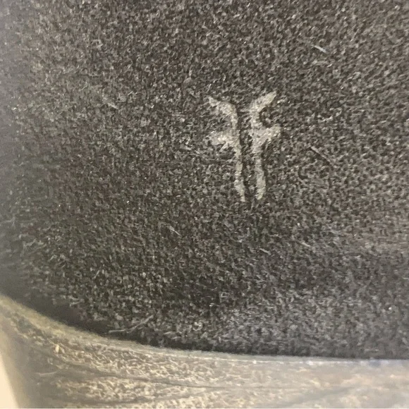 FRYE Women's Short Boots with Studded Detail Black Suede Short Booties Zipper - Picture 8 of 9